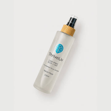 Bottle of grip spray to prevent slipping on yoga mat