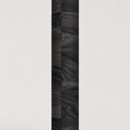 Rolled ThriveLiv natural cork yoga mat standing upright against a soft off-white studio background, showing the dark cork pattern and texture.